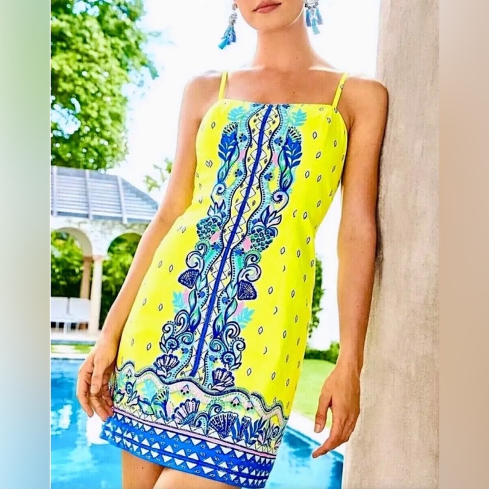 🦄🦄🦄 Lilly Pulitzer Shelli Stretch Dress in the "Pineapple Riviera"
